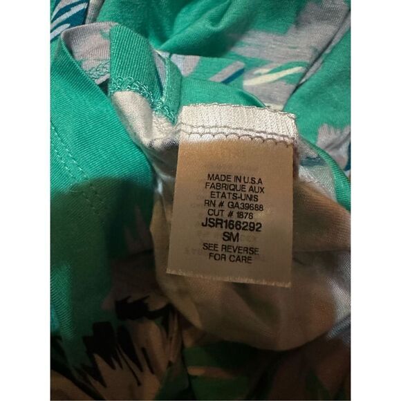 NWT YUMI KIM Short Draped Floral Romper Jersey Knit Women's S Turquoise White Bl - Picture 10 of 10